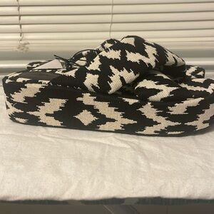 Abstract Wedge Sandals